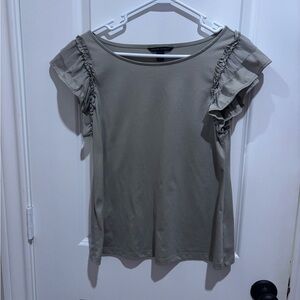Banana Republic flutter sleeve tee light gray